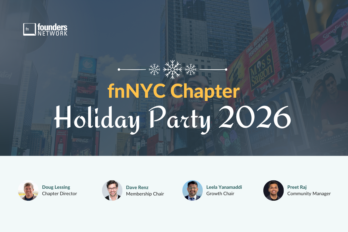 fnNYC Chapter Holiday Party (December 10, 2026) — in New York City — Founders Network event