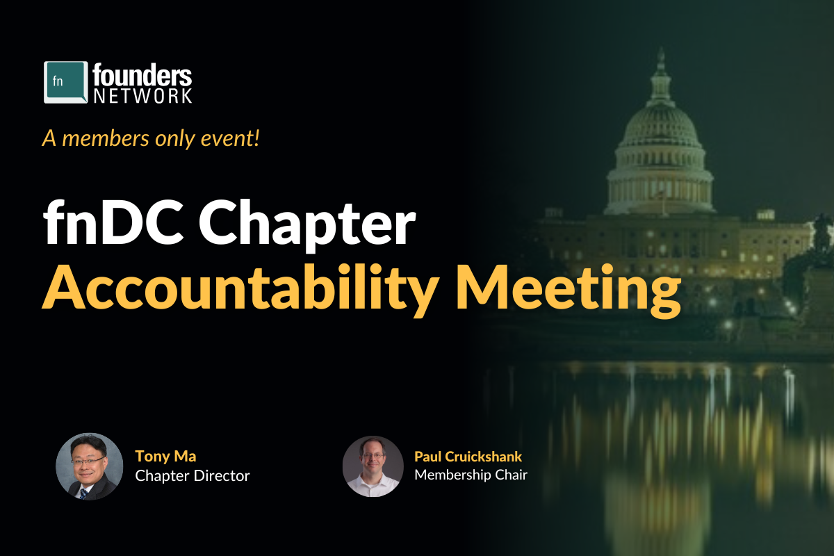 fnDC Chapter  Accountability Meeting (June 16, 2026) — in Washington DC — Founders Network event