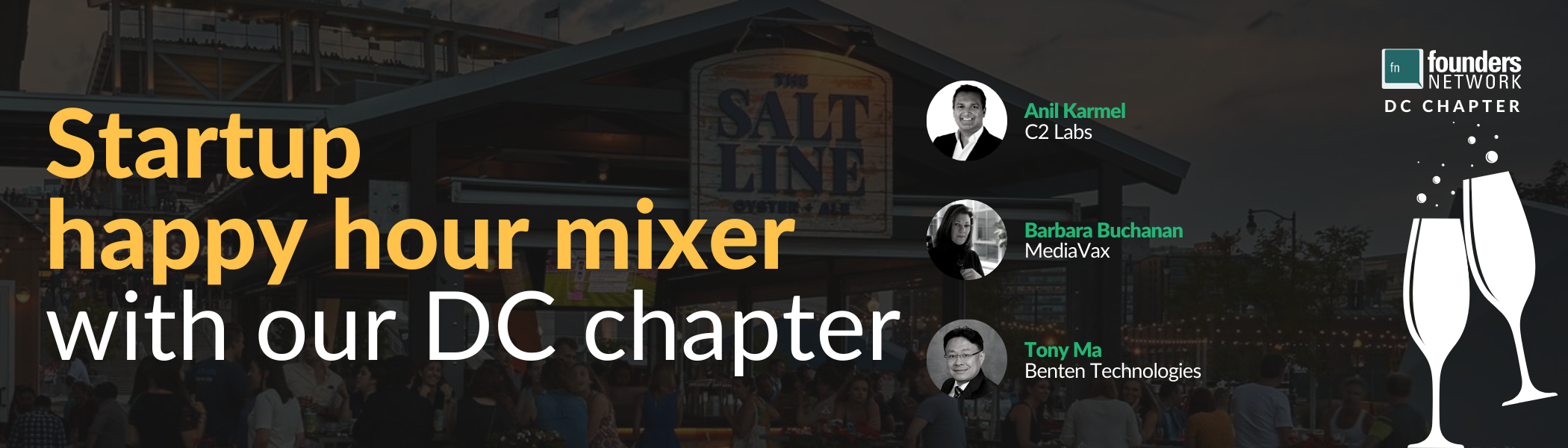 Startup happy hour mixer with our DC Chapter (July 13, 2021) Startup happy hour mixer with our DC Chapter (July 13, 2021) — in Washington DC — Founders Network event
